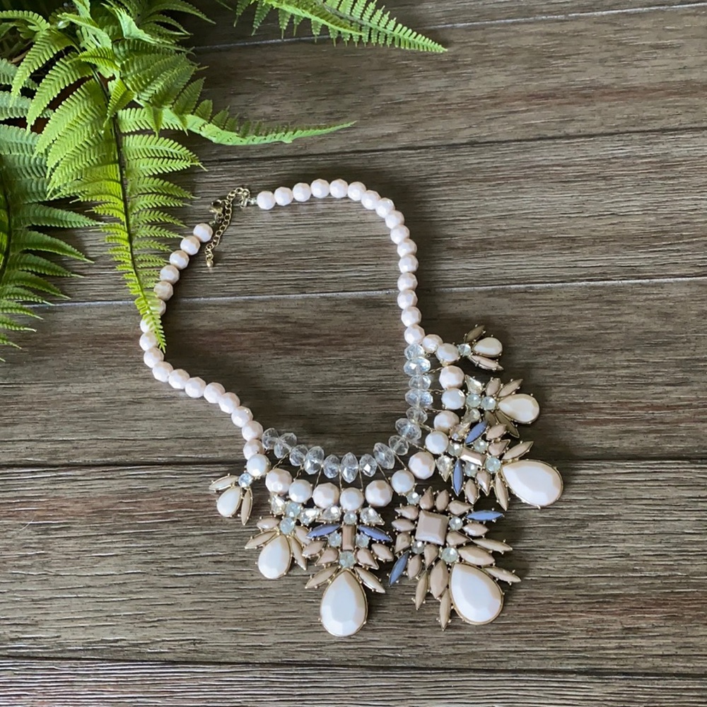 Blush pink statement necklace